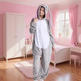 Resim 2025--Sonbahar ve Kış--Alev Geciktirici--Çocuklar için Uzun Kollu Giyilebilir Battaniye--Rogue Rabbit Tasarımı--Sıcak Tulum---3 Boyut--130 Boyut Önerilen Boy 110-115cm/140 Boyut Önerilen Boy 115-125cm/150 Boyut Önerilen Boy 125-135cm---Cepli/Rüzgar Geçirmez Manşetler--Günlük Ev Giyimi--Baptism Hediyesi--Kalça Üzerinde Fermuar--Zarif Tuvalet Kullanımı 