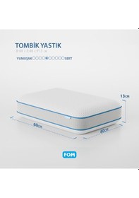 Resim FOM Tombik Full Ortopedik Masaj Etkili Konforlu Visco Yastık, Ortopedik 60 x 40 x 13 Beyaz 