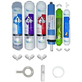 Resim Pemax Water Solutions Kapalı Kasa Su Arıtma Cihazlarına Uygun STD 6'lı Pallas Mebran Alkali-Tatlandırıcı Set 