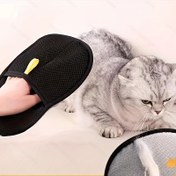 Resim 3 adet Yeniden Kullanılabilir Çift Taraflı Evcil Hayvan Tüyü Temizleme Eldiveni Köpekler ve Kediler için - Elastik Manşetli Statik Tarama Fırçası, Yumuşak Tarama, Mobilya, Halı, Koltuklar, Kedi Bakım Malzemeleri, Dayanıklı Kumaş Eldivenler 