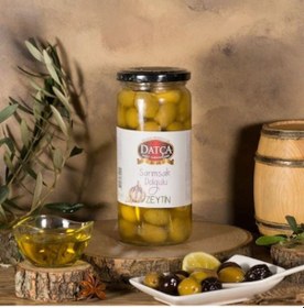 Resim Datça Sarımsak Dolgulu Yeşil Zeytin Cam 480 G 