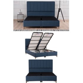 Resim Kilim Mobilya Gold Therapy Başlık ( Baza Ve Yatak Dahil Değildir ) 160'lık Mavi 