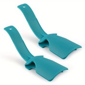 Resim Yaşlılar İçin Ayakkabı Giydirme Yardımcısı - Ergonomik Saplı, Hafif ve Dayanıklı Plastik Tek Ayağı Giriş Cihazı, Mavi, Mobilitet Sorunları için Kolay Kullanım, Sağlam Yapı, Uzun Ömürlü Destek, Kaymaz Tabanlı 