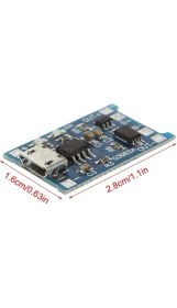 Resim Profisher 03962A 18650 Lityum Pil 3.7V Şarj Kartı 1A Koruma Mini USB Çıkış 