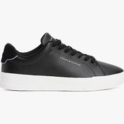 Resim Tommy Hilfiger Erkek Rahat Düz Taban Topuk Renk Geçişli Deri Siyah Sneaker FM0FM05367-BDS 