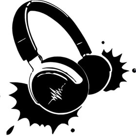 Resim Genel Markalar Dj Kulaklığı Sticker Oto Motor Laptop Duvar Folyo Sticker 30x30 Cm 