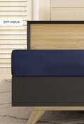 Resim İndigo Çift Kişilik Fitted / Lastikli Pamuk Çarşaf Kigili