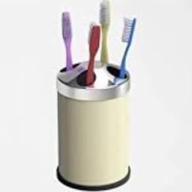 Resim Paslanmaz Set Üstü Krem Diş Fırçalık 