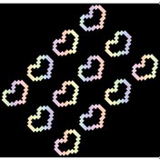 Resim 12 Adet Gökkuşağı Rengi-her Biri 6 Cm Kişiselleştirilmiş Mozaik Aşk Araba Çıkartmaları Ve Çıkartmaları Araba Aksesuarla 