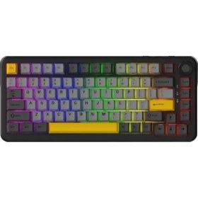 Resim Lidyahan Store Ajazz AK820 Max Plus Daydream Switch 3 Modlu Mekanik Oyun KLAVYESI-8000 Mah Batarya Rgb-Hot Swap (AK820 Max Plus - Siyah Sarı - Daydream) 