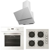 Resim Vinola Dijital Beyaz Camlı Dokunmatik ve Teleskopik Düğmeli 6+1 Fonksiyon Ankastre Set 