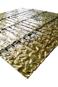 Resim MozaiKristaL Mutfak Tezgah Arası Ve Iç Dekorasyon Için Gold Kristal Mozaik. ( 6 File Karo = 0.54 M2 Fiyatıdır ) 