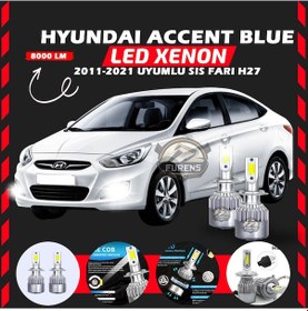 Resim Hyundai Accent Blue 2011-2021 Sis Farı Uyumlu Şimşek Etkili Led Xenon Performance Series H27 
