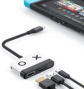 Resim GKEAPZA Nintendo Switch OLED için Switch Dock, 3'ü 1 Arada Anahtarlı TV Adaptörü, 4K HDMI, USB 3.0 Bağlantı Noktası, Tip C 65W PD Şarj, Nintendo Anahtarı/Anahtarı OLED için Taşınabilir Yerleştirme İstasyonu 