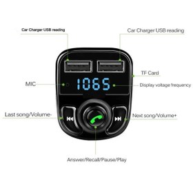 Resim Carx8 Bluetooth Araç Kiti Fm Transmitter 