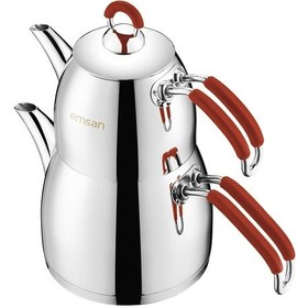 Resim Emsan Mina Mini Çaydanlık Takımı Kırmızı Kırmızı 