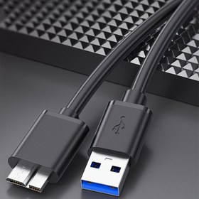Resim Yüksek Hızlı USB 3.0 Kablosu Tip A Erkek USB 3.0 Mikro B Erkek Adaptör Kablosu Harici Sabit Disk HDD için Dönüştürücü 