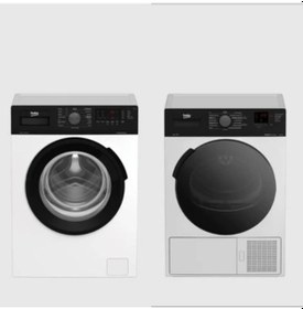 Resim Beko KM 1100 Kurutma Makinesi - CM 11141 Çamaşır Makinesi 2'li Set 