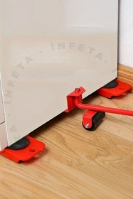 Resim İnfeta Tekerlekli Beyaz Eşya Mobilya Taşıma Aparatı Seti Mobilya Taşıma Kaydırma Krikolu 