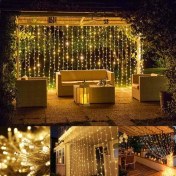 Resim 3*2 Perde LED Sarı Işık 