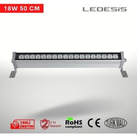 Resim Ledesis Amber Wallwasher Duvar Boyama 50 Cm 18w 