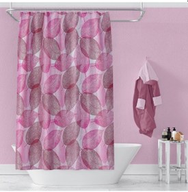 Resim Banyo Perdesi 3110 2x100x200, Perde Borusu Askı Aparatı Köşe Boru Beyaz Hediyeli, Duş Perdesi Seti Çok Renkli 