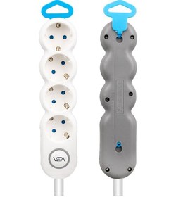 Resim Vea Ve-2s4s 4lü 1.5 Metre Kablolu Anahtarlı Grup Priz 