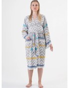 Resim Amos %100 Pamuk Tasarım Bornoz Çok Renkli 