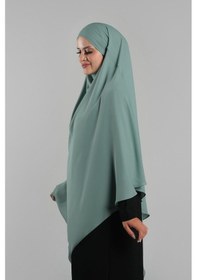 Resim Hürrem Bone Mint Yeşili Pratik Hazır Geçmeli Tesettür Eşarp Krep Bağcıklı Sufle Hijab 2313 13 Mint Yeşili 