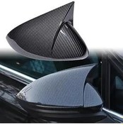 Resim Volkswagen Golf 8 2020 Model Sonrası Sağ ve Sol Takım Dikiz Ayna Kapağı Parlak Siyah Boyalı 