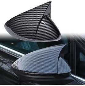 Resim Volkswagen Golf 8 2020 Model Sonrası Sağ ve Sol Takım Dikiz Ayna Kapağı Parlak Siyah Boyalı 