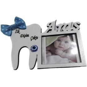 Resim Ahşap Ilk Dişim Çıktı Resim Çerçeveli Bebek Hediyelik Magnet 10 