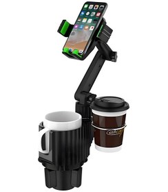 Resim Universal Ayarlanabilir Yaylı Tabanlı Güçlü Oto Araba Araç İçi Bardak İçecek Ve Telefon Tutucu 