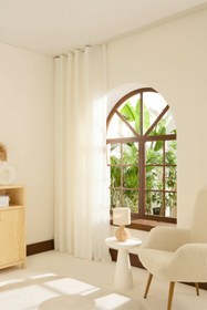 Resim Kaşmir Home Harper Star Blackout Krem Perde 150x270 cm 