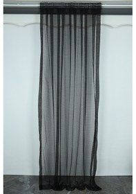 Resim Kardelen Model Siyah Renk Tek Kanat Pileli Fon Perde 75 260 Cm Siyah 