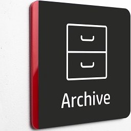 Resim Archive Sign - İngilizce Arşiv İsimliği - 12x24 cm 