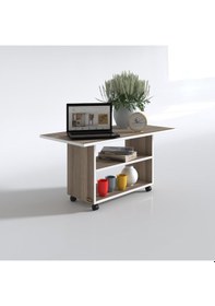 Resim Kenzlife orta salon sehpası prag crd 045*090*50 tekerlekli yemek masası 