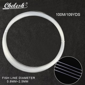 Resim Chelesh 100m/109yds Monofilament Naylon Misina, Yüksek Dayanıklılıkta Ana Misina, Tatlısu ve Tuzlu Su Balıkçılık Aksesuarları 
