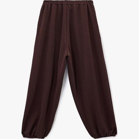 Resim Koton Rahat Kalıp Lastikli Paçalı Pamuklu Eşofman Altı Kahverengi 6wal40112ık Kahve 