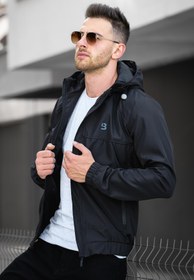 Resim Bailey Suya Dayanaklı Slim Fit Erkek Kapüşonlu Mevsimlik Mont Yağmurluk - BEJ / S 