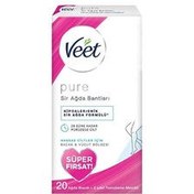 Resim Veet Pure Bacak ve Vücut Bölgesi Sir Ağda Bantları 20 Adet 