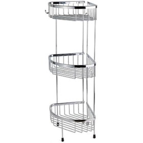 Resim System Krom Köşe Üçlü Ayaklı Duş Rafı (BA3014 047 CR) 