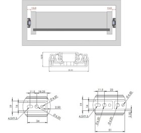 Resim En 35 mm Teleskopik Bilyalı Çekmece Rayı - 35 cm (5 Takım) 