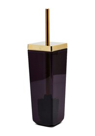 Resim Primanova Toskana Tuvalet Fırçası Şeffaf Siyah - Altın Yaldız Çe 
