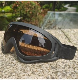 Resim Oldfriend Kahverengi Motosiklet Gözlüğü Motocross Rüzgar Geçirmez Toz Geçirmez Koruyucu Retro Pilot Gözlüğü 