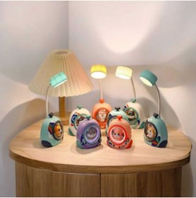 Resim HALL BREATHE Renkli sevimli hayvan tasarımlı çocuk masa ve gece lambası, esnek LED ışıkli 