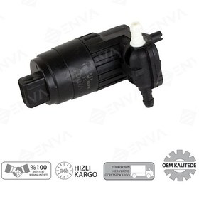 Resim Fiat 500 Ön Cam Su Silecek Su Fiskiye Motoru Pompası Çift Çıkış 