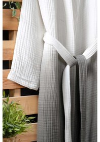 Resim Osimhen Müslin Gölgeli Bornoz %100 Pamuk Antrasit-xxl Antrasit 