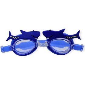 Resim Çocuk Yüzücü Gözlüğü Silikon Taşıma Çantalı Köpek Balığı - 9014 Çok Renkli 