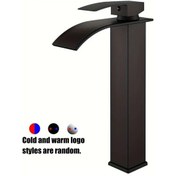 Resim Dashanshop Siyah Tek Delikli Tek Kollu Bakır Gövdeli Rv Banyo Bataryası Altın G1/2 Bağlantılı 